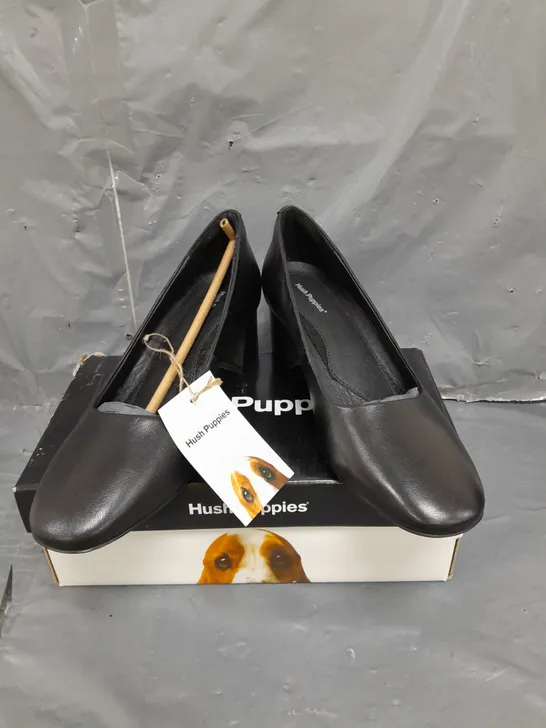 HUSH PUPPIES LADIES COURT SHOES BLACK SIZE 8