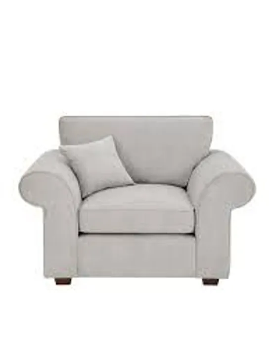 BRAND NEW PACKAGED LUDO FABRIC ARMCHAIR - GREY 