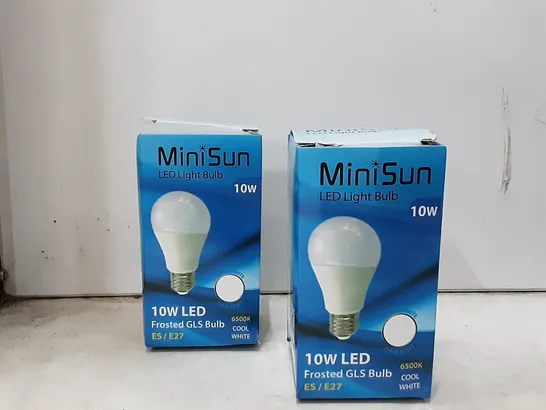 BOXED MINISUN LED LIGHT BULB 10W ES/327 X 2