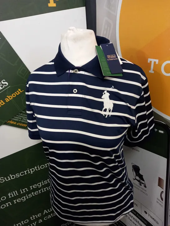 POLO RALPH LAUREN STRIPPED POLO SHIRT SIZE 14-16