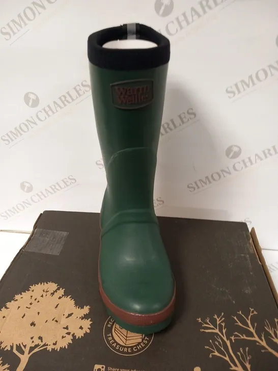 BOXED THE WARM WELLY COMPANY GREEN CHILDREN'S SIZE 13