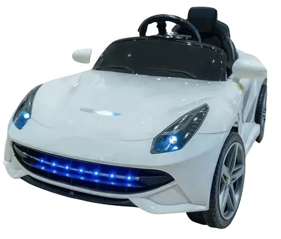 BRAND NEW BOXED KIDS FERRARI STYLED 12V RIDE ON CAR WHITE 