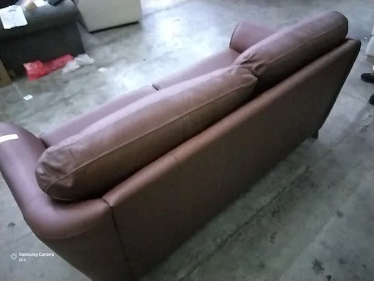 QUALITY BRITISH DESIGNED & MANUFACTURED G PLAN HATTON FORMAL BACK 3 SEATER CAMBRIDGE CONKER LEATHER