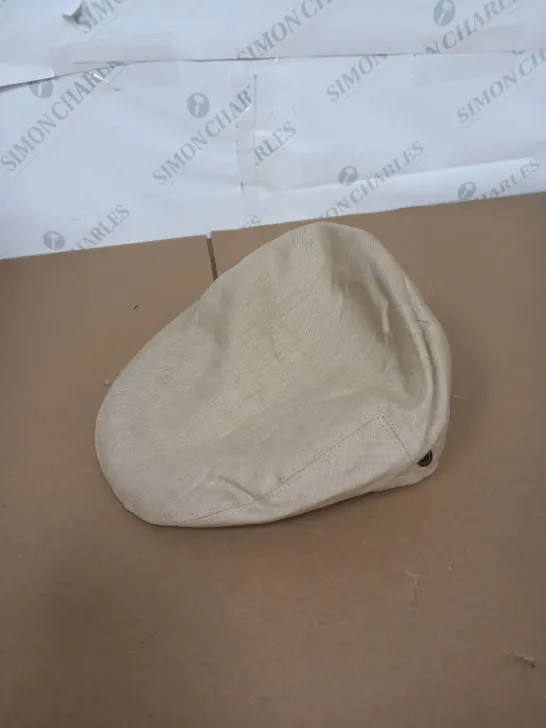 JAXON&JAMES FLAT CAP IN BEIGE SIZE L