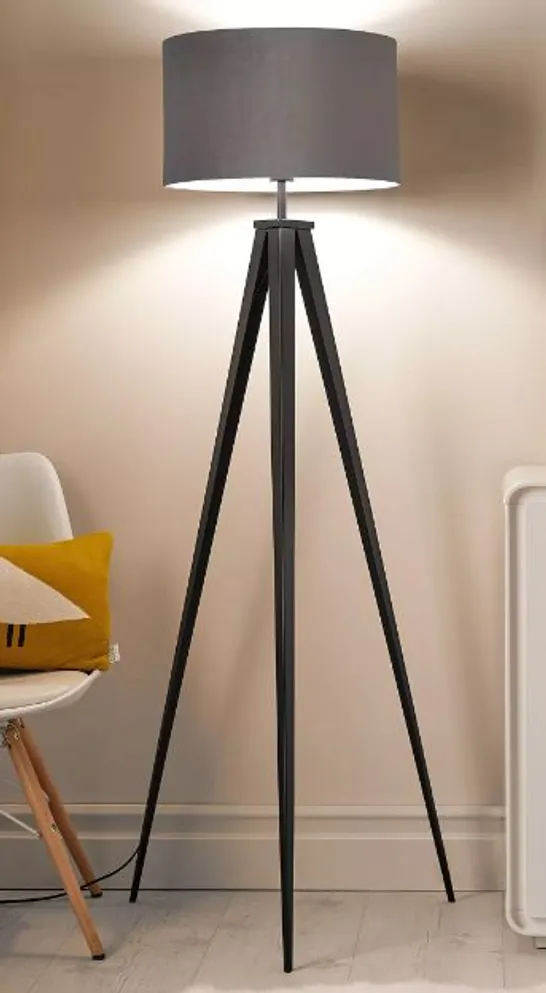 REEVE TRIPOD FLOOR LAMP - GREY RRP £120