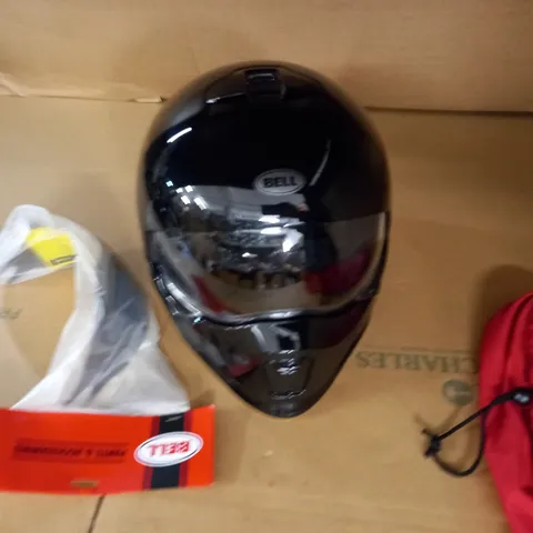 BELL BROOZER GLOSS BLACK MOTORCYCLE HELMET - XL