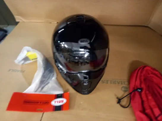 BELL BROOZER GLOSS BLACK MOTORCYCLE HELMET - XL