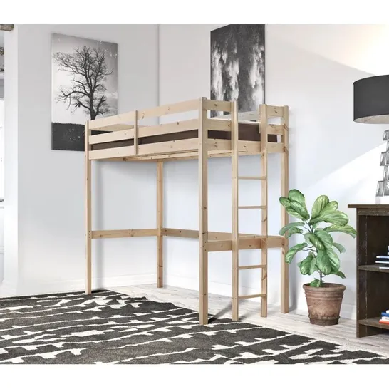 BOXED SOLID WOOD LOFT BED BY JUST KID (2 BOXES)