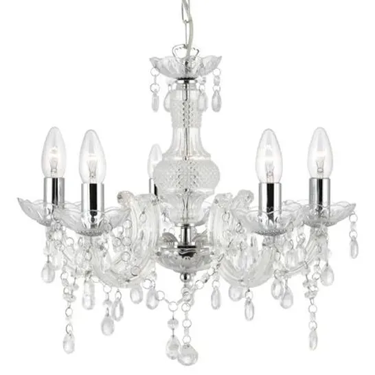 BOXED KELLY 5-LIGHT CANDLE STYLE CHANDELIER 