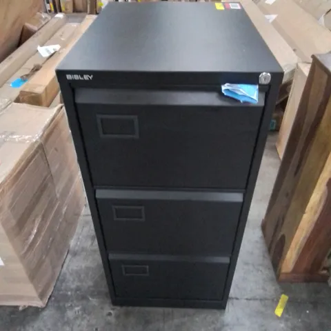 3-DRAWER FILING CABINET - BLACK