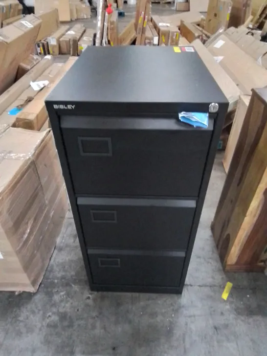 3-DRAWER FILING CABINET - BLACK