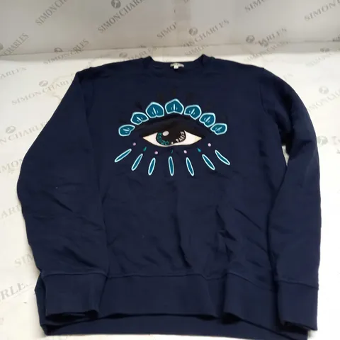 KENZO PARIS EYE GRAFFIC NAVY JUMPER  - M