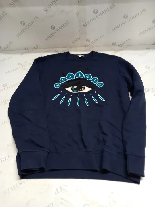 KENZO PARIS EYE GRAFFIC NAVY JUMPER  - M