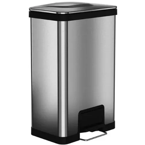 BOXED STAINLESS STEEL 50 LITRE STEP ON PEDAL BIN (1 BOX)