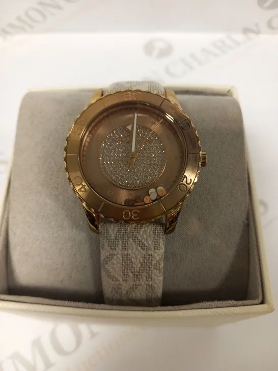 BOXED MICHAEL KORS RUNWAY PVC WOMENS WRIST WATCH