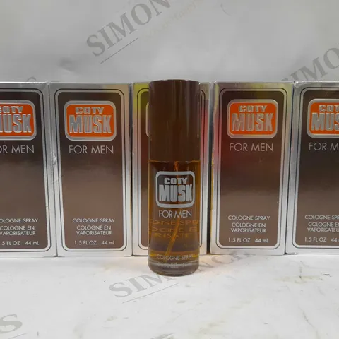 BOX OF 5 MUSK FOR MEN BY COTY EAU DE COLOGNE SPRAY 44ML