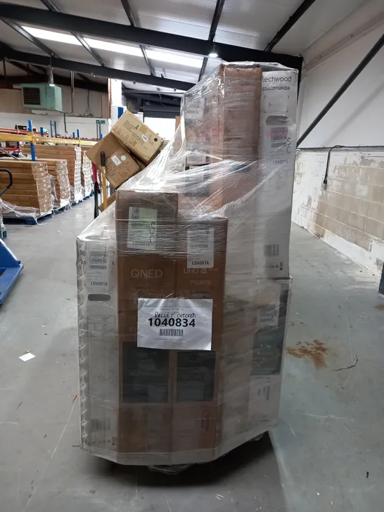 PALLET OF ASSORTED DAMAGED AND FAULTY TELEVISONS AND MONITORS TO INCLUDE SAMSUNG, TECHWOOD AND TOSHIBA - COLLECTION ONLY