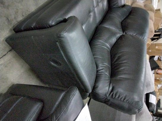 QUALITY G PLAN STRATFORD 2 SEATER ELECTRIC RECLINING BLACK LEATHER SOFA