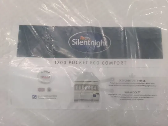 QUALITY BAGGED SILENTNIGHT 1200 ECO COMFORT POCKET SPRUNG KING SIZE 5' MATTRESS