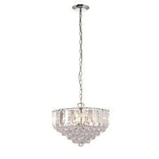 BOXED 6-LIGHT CRYSTAL CHANDELIER 