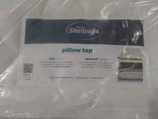 BAGGED DESIGNER 90CM SILENTNIGHT PILLOWTOP MIRACOIL SPRUNG FIRM MATTRESS  RRP £349