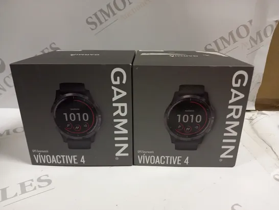 2 X BOXED GARMIN VIVOACTIVE 4 GPS SMART WATCHES 