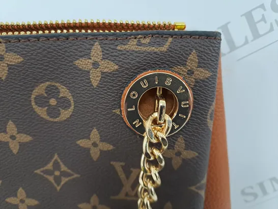 LOUIS VUITTON BROWN BAG WITH CHAIN DETAIL STRAP