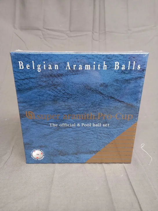 SEALED BELGIAN ARAMITH BALLS - THE OFFICIAL 8 POOL BALL SET