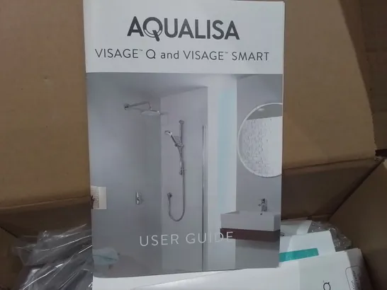 BOXED AQUALISA VISAGE SMART EXPOSED SHOWER WITH ADJUSTABLE HEAD - CHROME