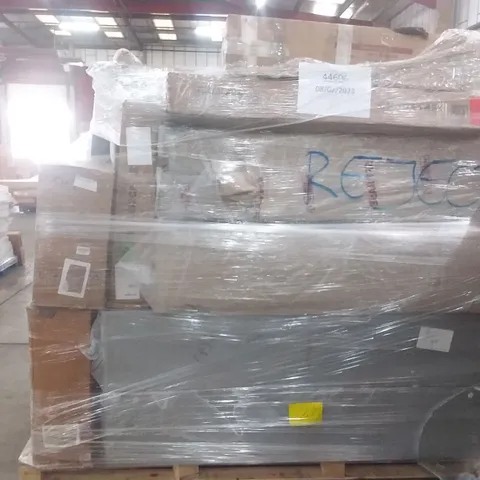 PALLET OF ASSORTED ITEMS INCLUDING HBADA OFFICE CHAIR, BEDFRAME, STORE PAK