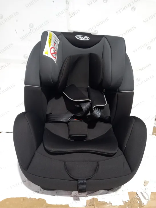 BOXED GRACO ENHANCED CONVERTIBLE CAR SEAT WITH NO-RETHREAD HARNESS