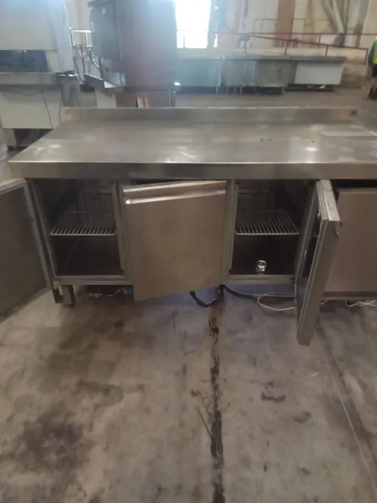 COMMERCIAL FOOD PREP STATION WITH UNDERCOUNTER FRIDGE