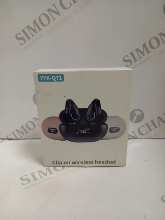 BOXED & UNBRANDED YYK-Q71 WIRELESS CLIP-ON BLUETOOTH EARPHONES BLACK