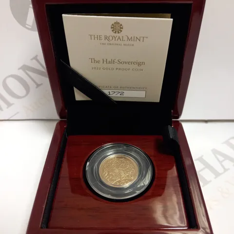 THE ROYAL MINT THE HALF SOVEREIGN 2022 GOLD PROOF COIN