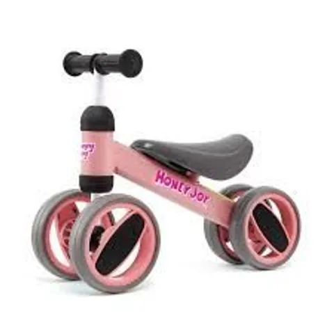 BOXED COSTWAY TS10043PK 4-WHEEL BABY BALANCE BIKE TOY, PINK