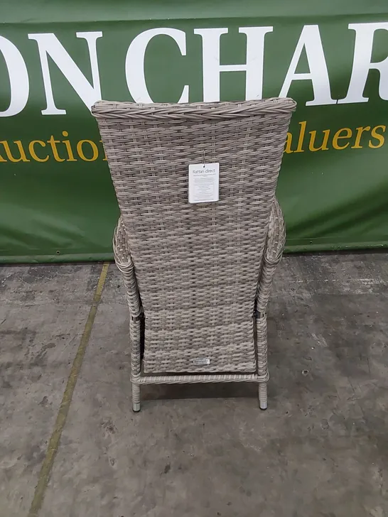 CAMBRIDGE RATTAN RECLINER CHAIR WITH CUSHION