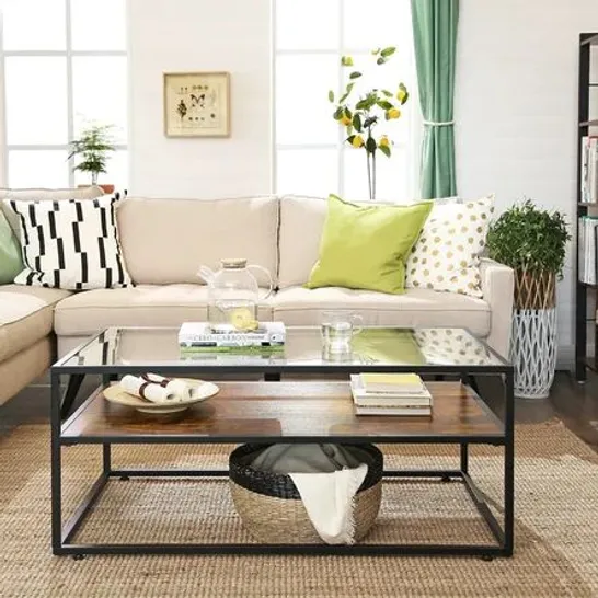 OLNEY FRAME COFFEE TABLE WITH STORAGE SIZE: 114 X 64 X 12.5CM