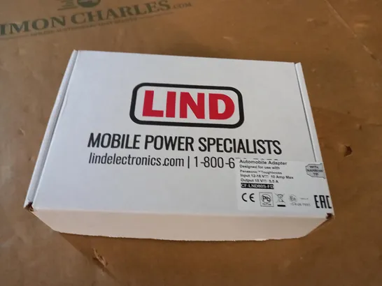 SEALED LIND AUTOMOBILE ADAPTER FOR USE WITH PANASONIC TOUGH BOOKS