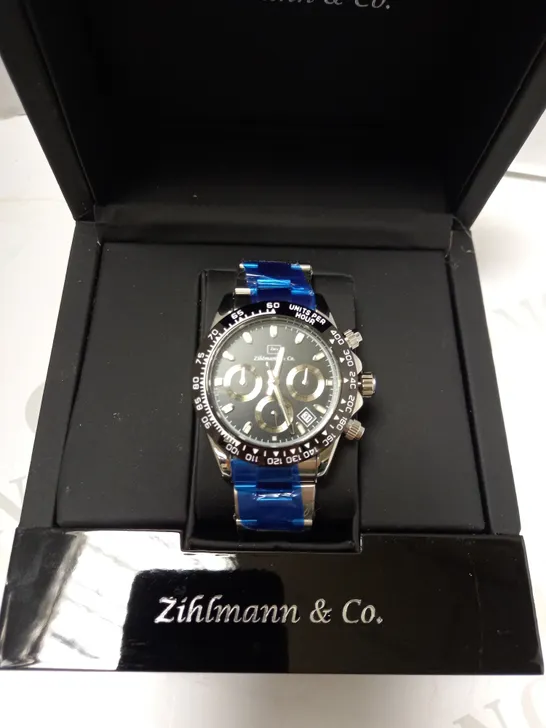 ZIHLMANN & CO TRIPLE DIAL BRACELET STRAP WRISTWATCH