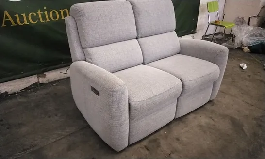 QUALITY BRITISH DESIGNED & MANUFACTURED G PLAN HAMILTON 2 SEATER POWER RECLINER LAGOON SLATE FABRIC SOFA