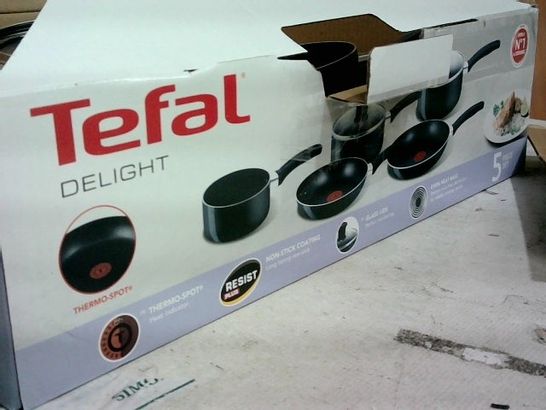 TEFAL DELIGHT 5PC SET OF FRYING PANS AND SAUCEPANS