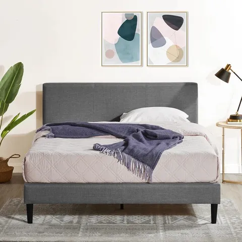 BOXED CAMILE UPHOLSTERED BED FRAME // SIZE: SUPERKING (1 BOX)