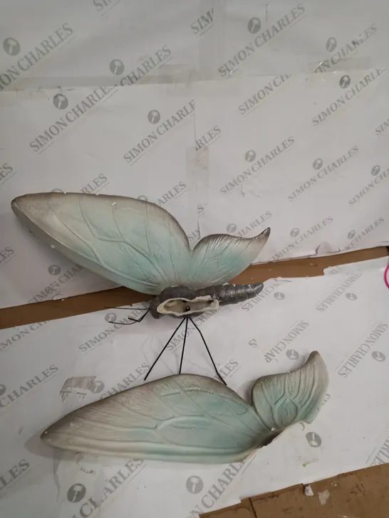 HOME2GARDEN LARGE GARDEN BUTTERFLY DECOR SOFT METALLIC 