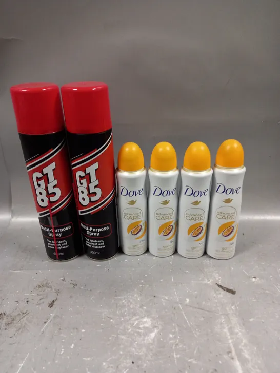 APPROXIMATELY 15 ASSORTED AEROSOLS TO INCLUDE DOVE DEODORANT & GT-85 SPRAY - COLLECTION ONLY 