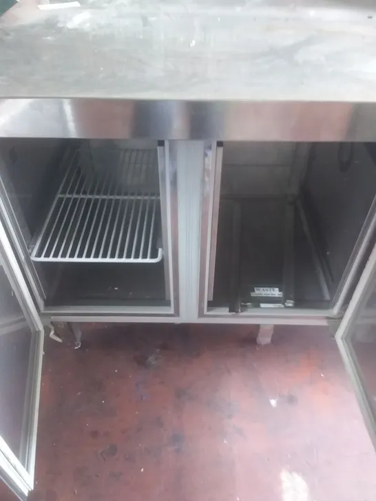 COMMERCIAL FOOD PREP STATION WITH UNDERCOUNTER FRIDGE 