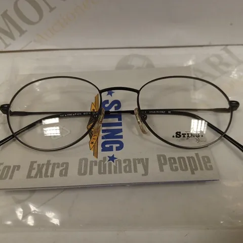 BOX OF APPROX 10 PAIRS OF STING 4319 BLACK ROUND GLASSES 