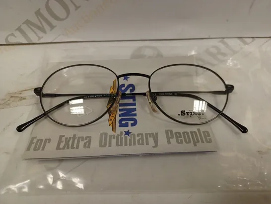 BOX OF APPROX 10 PAIRS OF STING 4319 BLACK ROUND GLASSES 