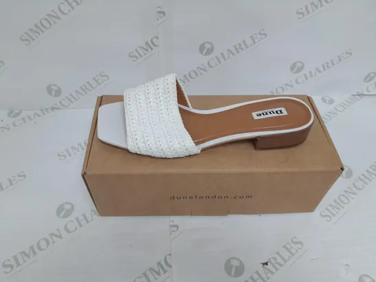 DUNE LONDON CROCHET FLAT MULE SIZE 7