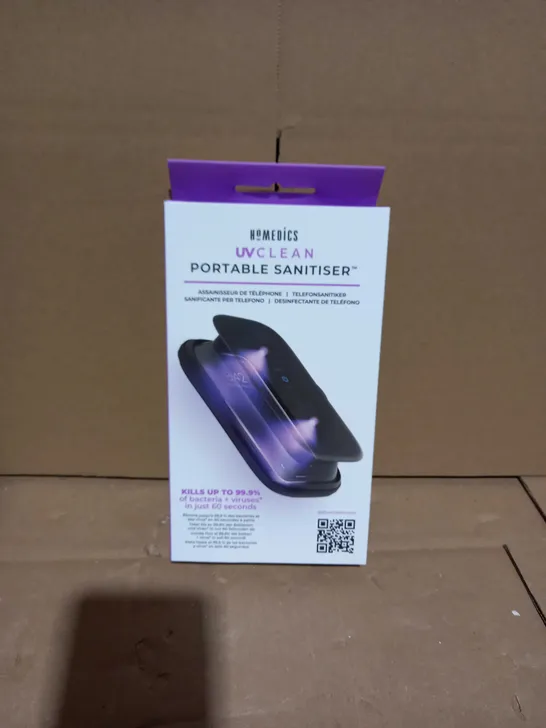 BOX OF 12 HOMEDICS UV-CLEAN PORTABLE SMARTPHONE SANITISERS