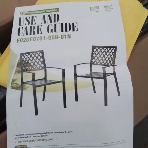 BOXED SET OF 2 GARDEN PATIO CHAIRS